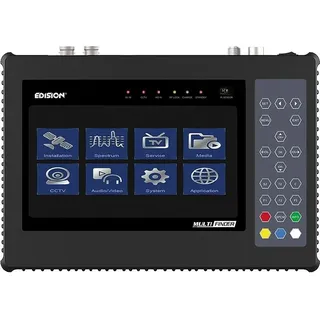 Edision SAT Finder DVB-S2|C|T|T2 Messgerät H.265/HEVC HD Receiver PVR Ready - Schwarz