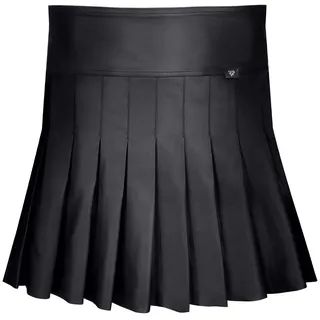 Regnes Fetish Planet Faltenrock Halblanger Herren Crossdresser Rock schwarz elastisch Reißverschluss wetlook XL