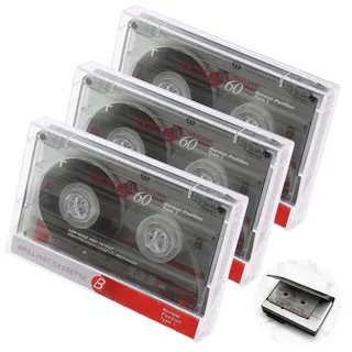 Audio Cassette Empty Cassette Tapes: Recorder CD & DVD Player Cassette 60 Minutes Time Low-Noise Surface Walkman Cassette Pre-Voltage Micro Voice Cassette with Music Radio Pack of (5 Brick) (5)