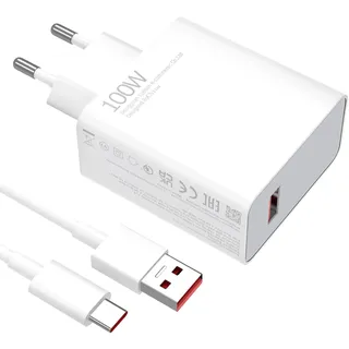100W USB C Ladegerät für Xiaomi Poco F8 Pro F8 Ultra M8 17Pro Max Poco F6 X7 Pro, USB Netzteil Turbo Hyper und USB C LadeKabel Schnellladekabel Power Adapter Ladestecker für Redmi Note 15 14