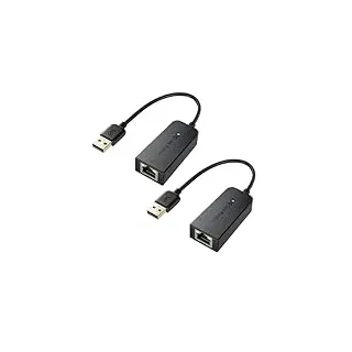Cable Matters 2er-Pack USB Ethernet Adapter (USB Netzwerkadapter, LAN Adapter, Typ A auf RJ45) unterstützt 10/100 Mbps Ethernet Netzwerk in Schwarz