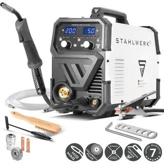 STAHLWERK Schweißgerät MIG MAG 200 ST Plus Schutzgas-schweißgerät IGBT mit 200 A