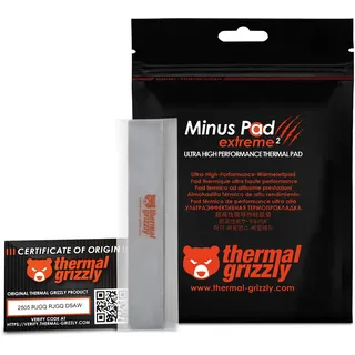 Thermal Grizzly Minus Pad Extreme 2 – 120x 20x 0.5 mm – Überlegene Wärmeleitfähigkeit, nicht härtend – ideal für GPU, SSD, RAM, Spielekonsolen