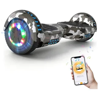 RCB Balance Scooter JD5JD6, 6,5 Zoll Zweimotoren Hoverboard mit LED-Leuchten und Bluetooth