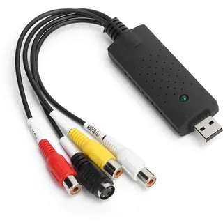 PUSOKEI USB 2.0 Capture Card - AV/Composite and S-Video Audio Video Capture Card Adapter Video Collection Card for XP/Vista/7/8/10/Linux Operating System