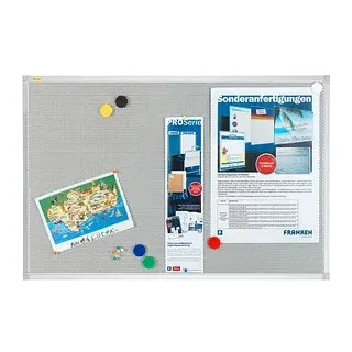 FRANKEN Magnetpinnwand Pin'n'Mag X-tra! Line 90,0 x 60,0 cm Metallgitter silber