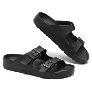 Bequeme Gladiator-Sandalen für drinnen und draußen - Schwarz