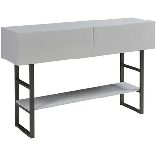 [en.casa] Varberg Konsolentisch 75 x 120 x 30 cm Hellgrau