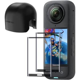 CYNOVA Insta 360 X4 Objektivschutz mit Insta 360 X4 Bildschirmschutz für Insta360 X4 Zubehör, langlebiges Silikon Design Insta X4 Objektivdeckel für Insta 360 X4 Zubehör