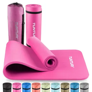 Tunturi Fitnessmatte mit Tasche pink