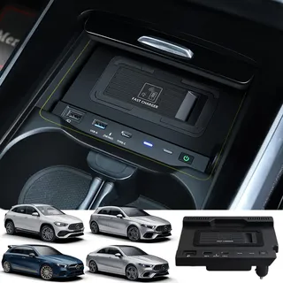 Singkin Kabelloses Ladegerät Auto für Mercedes-Benz A-Class GLA B-Class GLB CLA-Class AMG 2020-2022 15W Schnellladendes Handy-Ladegerät für Mercedes-Benz W177 H247 C118 W247 X247 Zubehör