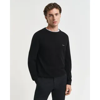 GANT COTTON PIQUE C-NECK, mit Logostickerei auf der Brust
