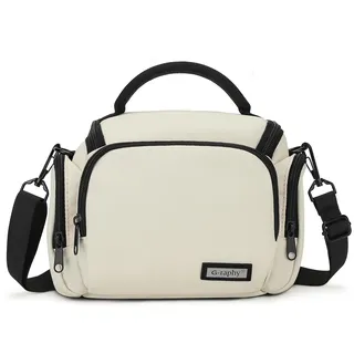 G-raphy Kameratasche DSLR SRL Tasche Fotografie Zubehör Kamera Lagerung Tragetasche mit Abnehmbaren Riemen für Frauen Männer (Beige)