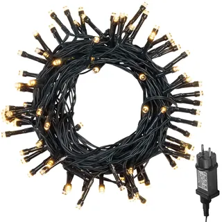 Lunartec LED-Lichterkette Batterie 10 m warmweiß