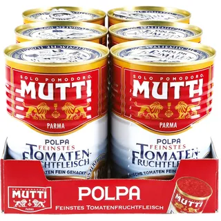 Mutti Polpa Feinstes Tomatenfruchtfleisch gehackt 400 g, 6er Pack