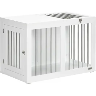 PawHut Hundekäfig für Zuhause 80 x 50 x 56,5 cm Weiß