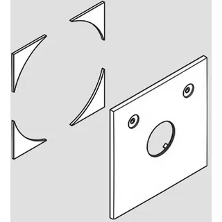 Hansgrohe Rosette für Einhebelmischer, 2 Verbraucher, 94915000,