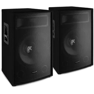 Vonyx SL15 PA Lautsprecher Set, Passive DJ Boxen mit jeweils 800 Watt, Passive PA Anlage, Musikboxen für DJs, Musiker oder Privat auf Hauspartys, Events