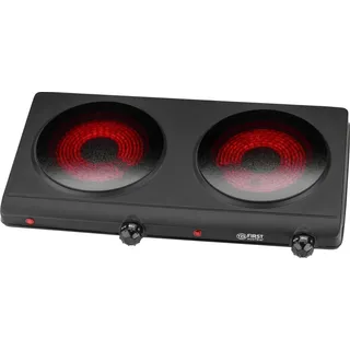 First Austria TZS-First-Austria Kochplatte FA-5096-2, Infrarot-Doppelkochplatte, schwarz, 2500 Watt