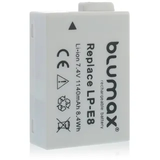Blumax Akku passend für Canon Lp-E8 1140 mAh (7,2V) Kamera-Akku schwarz