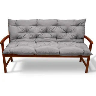 Beautissu Bankauflage 100 x 50 x 10 cm grau 1 St.