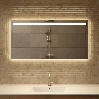 Badezimmerspiegel – 120x60 cm – Rahmenlos - Rechteck
