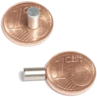 N52 Neodym Magnet Mini 4x7mm Für Magnettafel Pinnwand Kühlschrank Starker Stab Magnete - Whiteboard Zylinder Stabmagnet 4mm x 7mm - Stark (50)