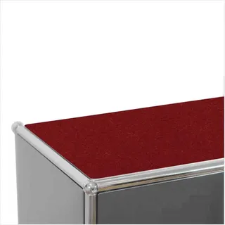 Eco Filzauflage geeignet für USM Haller Möbel inkl. Antirutschmatte (Bordeaux, 48,5 x 73,5cm)