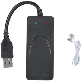 ​USB 56K Externes Einwahl Fax Datenmodem, Datenfax Spracheinwahl USB Faxmodem, Duale RJ11 Anschlüsse Unterstützen Anrufer ID Computer Laptop Faxmodem für für
