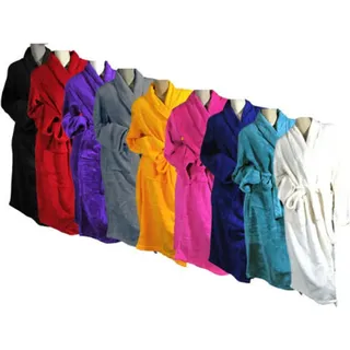 Bademantel Uni Microfaser Saunamantel Morgen Mantel Damen & Herren v. Modelle Farbe: Türkis Größe: XXL - Türkis - XXL