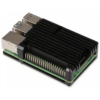 Joy-It Case BLOCK SBC-Gehäuse Passend für Raspberry Pi inkl. passiven Kühler Schwarz