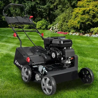 BRAST® Vertikutierer Benzin 4,5kW (6,12PS) | 4-Takt Motor 212ccm | 40-45cm Arbeitsbreite | TÜV geprüft | 50L Fangkorb | viele Modelle für kleine bis sehr große Rasenflächen | BRB-RV-45212 Estart