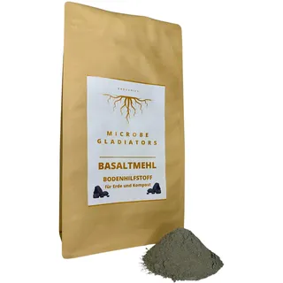 MICROBE GLADIATORS - Basaltmehl Paramagnetischer Bodenhilfsstoff für vitales Bodenleben (4kg)