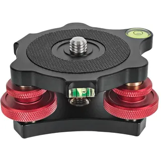 Dasing 1 Stück Stativ-Nivellierungsbasis, NivelliergeräT, Einstellbasis, Schwenken, Nivellierplatte, DSLR-Kamera, Einstelltischbasis