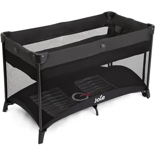 Joie Allura 120 Reisebett, kompakt faltbar, herausnehmbare Babywanne, seitlicher Reißverschluss, mit Matratze & Tragetasche, von Geburt bis 3 Jahre (0–15kg), Shale
