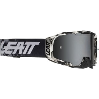 Leatt Velocity 6.5 Iriz African Tiger Crossbrille verspiegelt - Schwarz/Weiß Silber-Verspiegelt