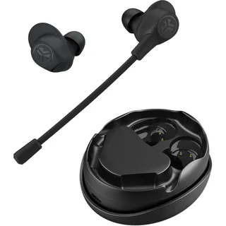 JLab Work Buds True Wireless Earbuds Black Bluetooth In-Ear-Kopfhörer, Abnehmbares Mikrofon, mit Geräuschunterdrückung, 10 h, Kabellos, Kopfhörer Schwarz