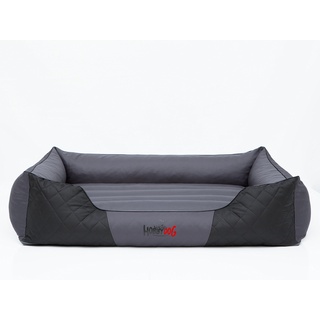 HobbyDog XXL LPRSZC4 Dog Bed Premium XXL 110X90 cm Grey with Black Front, XXL, Gray, 5.8 kg