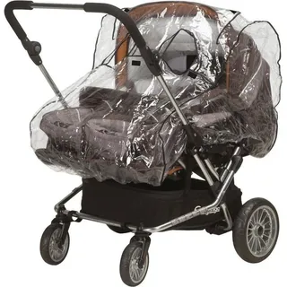 Playshoes Universal-Regen-Verdeck für Zwillingswagen in Transparent | Gr.: onesize