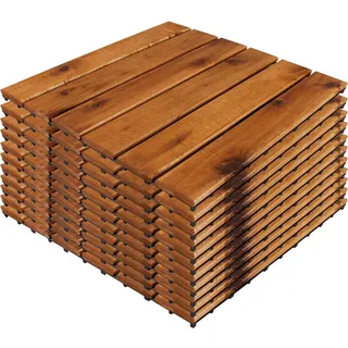 Mojawo Akazien Holzfliese mehrfarbig 30 x 30 cm 11 St.
