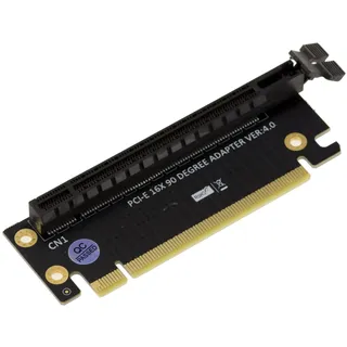 KALEA-INFORMATIQUE Riser-Adapter 90° Winkel für PCIe-Steckplatz - PCI Express x16 PCIe 3.0, 3.1 und 4.0 kompatibel