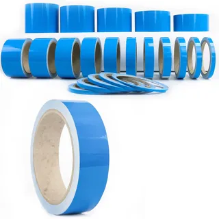 Auto Zierstreifen Hellblau Hochglanz Folienstreifen Seitenschweller Markierungsstreifen Pinstripes KFZ Motorrad Van Boot Flugzeug Modellbau (25 mm)