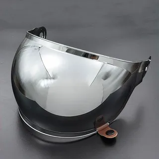 PUBIBD Motorradhelm Visier für Bell Bullitt, Motorradhelm Linse Helm Brille Gläser Verspiegelt Helmvisier Getöntes Visier, Motorrad Windschutz Helmlinse,D Silver Plated