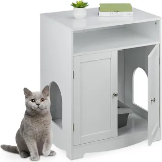 Relaxdays Katzenschrank Katzenklo offen), Katzenklo