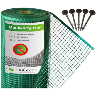 EraGreen® Maulwurfgitter 60 m x 1,2 m Breite Inklusive 60 Erdanker GRATIS - Maulwurfschutz für Rollrasen und Rasenflächen - Rasenschutz Maulwurfbekämpfung - Maulwurfschreck für Ihren Garten