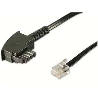 goobay TAE-F-Anschlusskabel 3m schwarz St/St 68535