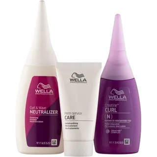 Wella Texture Plex Creatine+ Curl N Emulsion 75 ml + Care Pre Treatment 30 ml + Curl & Wave Neutralizer 100 ml Geschenkset