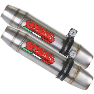 Gpr Endschalldämpfer Yamaha Xjr 1300 1999/06 Pair EC-Approv. slip-on exhaust Deeptone Inox