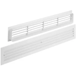 SOTech Lüftungsgitter Brise für Türen Schlitzlochung 457 x 92 x 17 mm Weiß