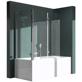 mai & mai Badewannenfaltwand 70 x 120 x 140 cm Transparent